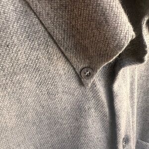 Ermenegildo Zegna Gray Button-Up Cashmere Shirt